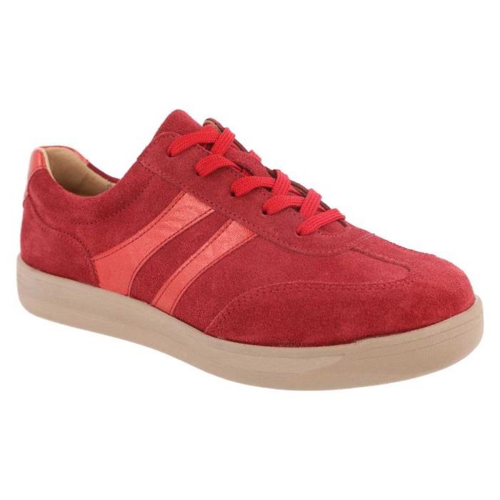 Women's Wide Fit DB Hannah Lace Up Trainers in Black Suede - Image 1