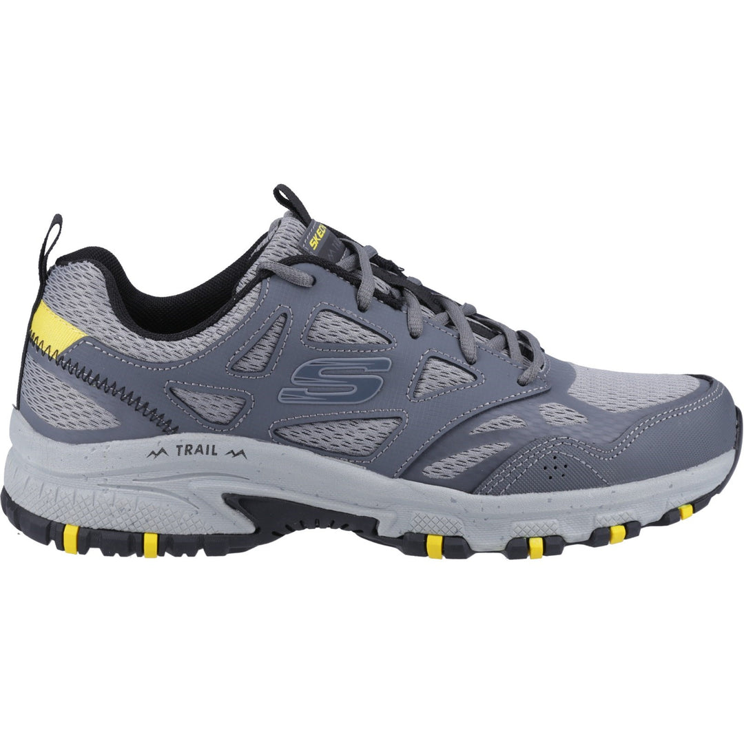 Men's Wide Fit Skechers 237265 Hillcrest outdoor trail Walking Trainers - Charcoal/Black