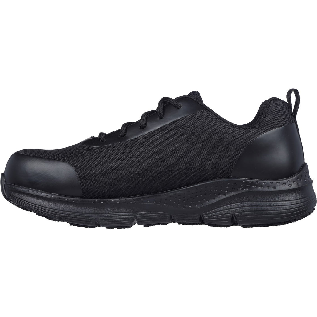 Zapatillas de seguridad Skechers 200086EC Arch Fit Ringstap de corte ancho para hombre in Black - Image 4