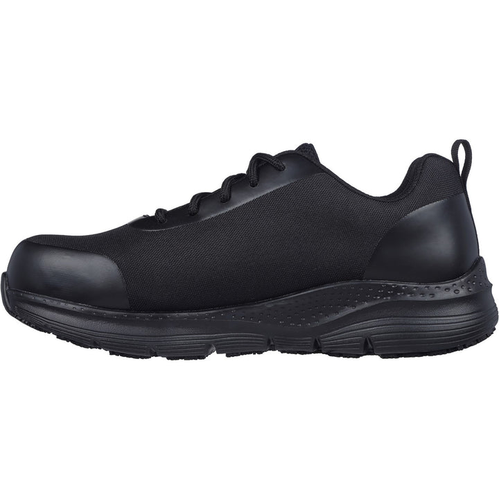 Zapatillas de seguridad Skechers 200086EC Arch Fit Ringstap de corte ancho para hombre in Black - Image 1