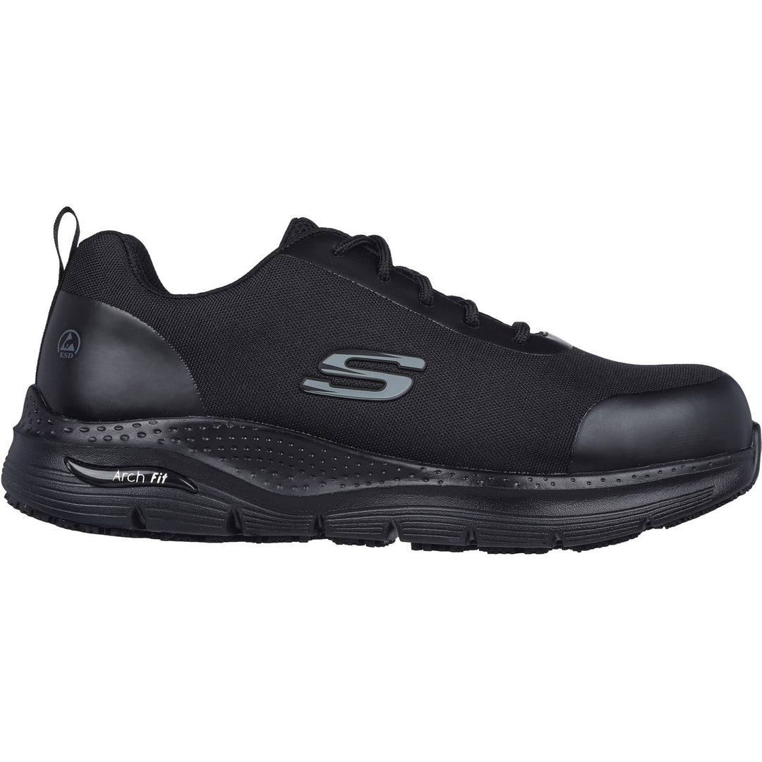 Zapatillas de seguridad Skechers 200086EC Arch Fit Ringstap de corte ancho para hombre in Black - Image 2