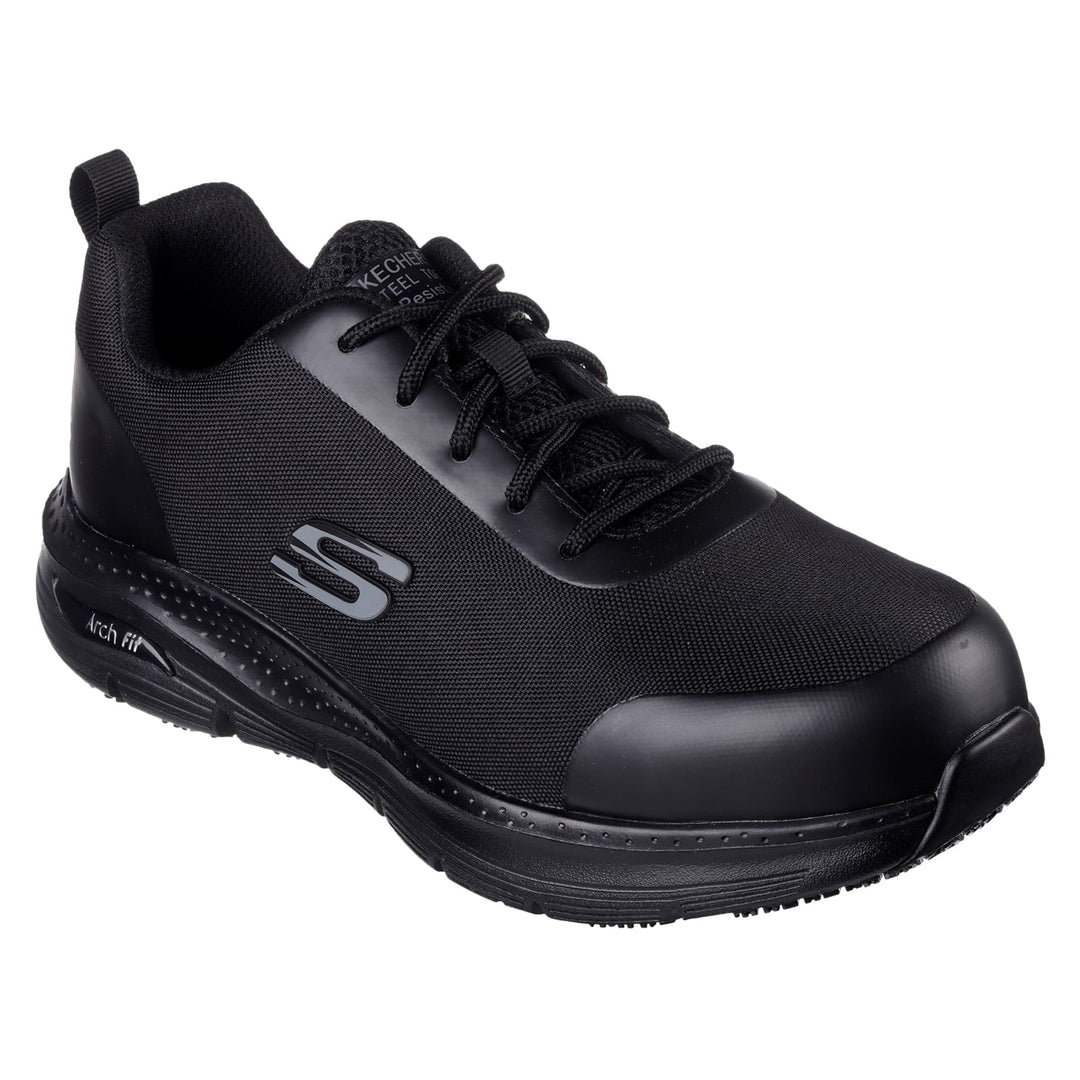 Zapatillas de seguridad Skechers 200086EC Arch Fit Ringstap de corte ancho para hombre in Black - Image 3