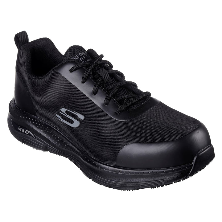 Zapatillas de seguridad Skechers 200086EC Arch Fit Ringstap de corte ancho para hombre in Black - Image 1
