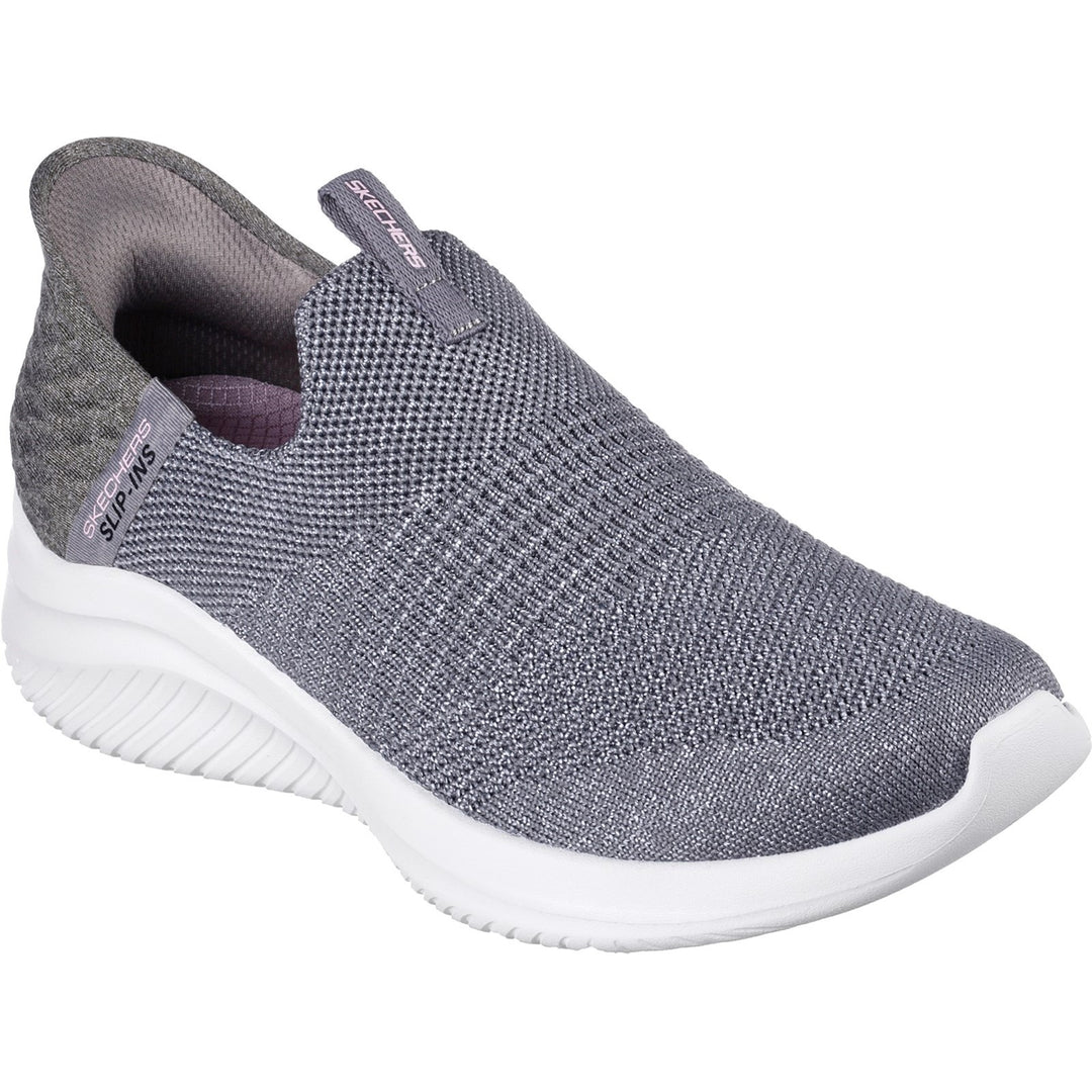 Women's Wide Fit Skechers 149708 Slip-ins Ultra Flex 3.0 Cozy Streak Trainers - Grey in Grey - Image 3