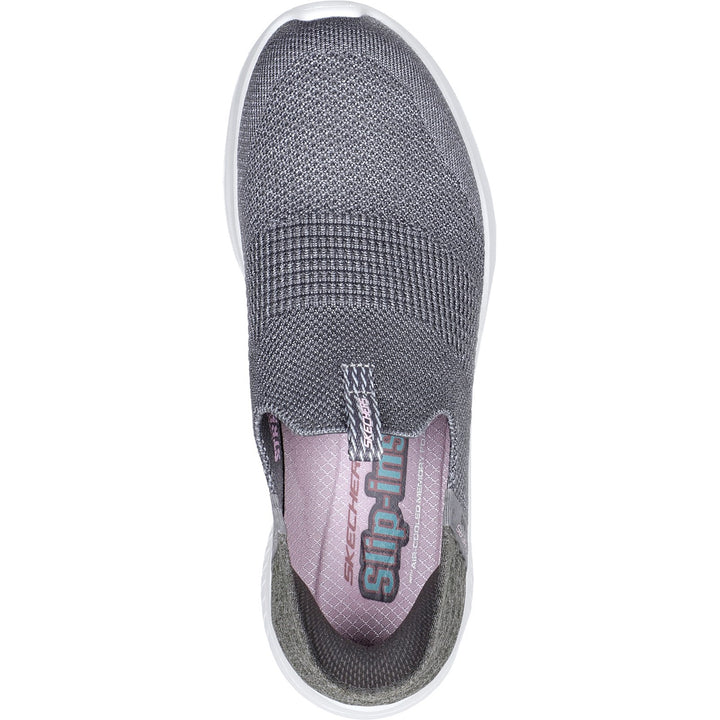 Women's Wide Fit Skechers 149708 Slip-ins Ultra Flex 3.0 Cozy Streak Trainers - Grey in Grey - Image 1
