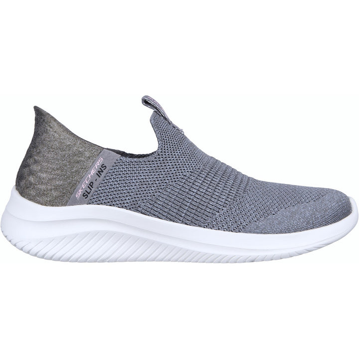 Women's Wide Fit Skechers 149708 Slip-ins Ultra Flex 3.0 Cozy Streak Trainers - Grey in Grey - Image 1
