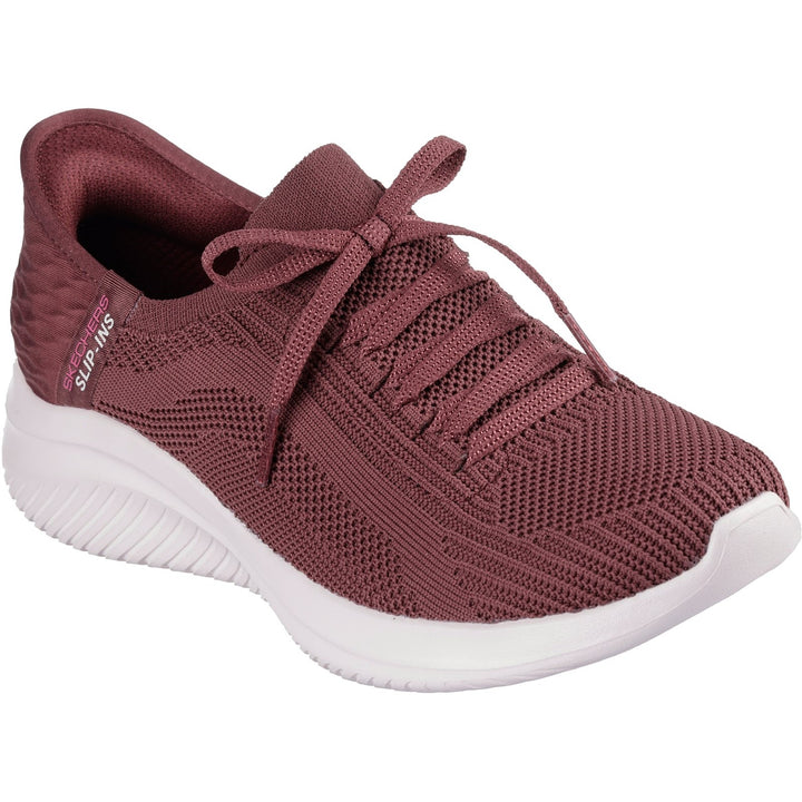 Women's Wide Fit Skechers Slip-ins 149710 Ultra Flex Brilliant Path Trainers in Black - Image 1