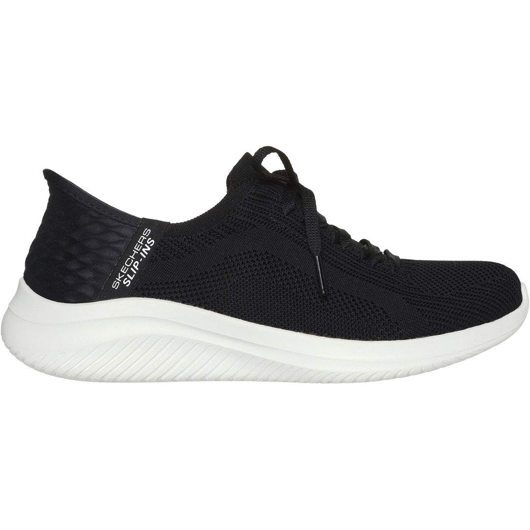 Women's Wide Fit Skechers Slip-ins 149710 Ultra Flex Brilliant Path Trainers in Black - Image 3