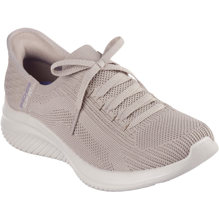Women's Wide Fit Skechers Slip-ins 149710 Ultra Flex Brilliant Path Trainers in Black - Image 1