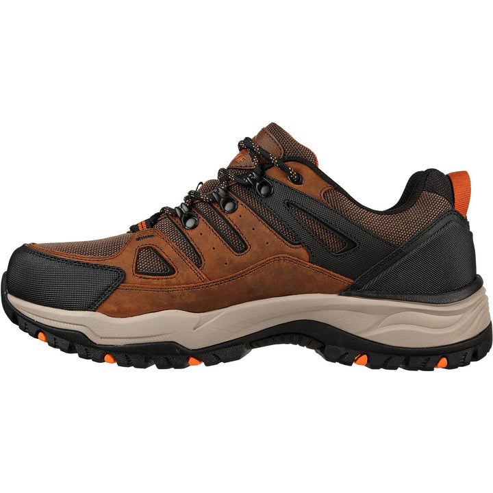 Men's Wide Fit Skechers Relaxed Fit 204630 Arch Fit Dawson Argosa Good Year Walking Trainers - Dark Brown