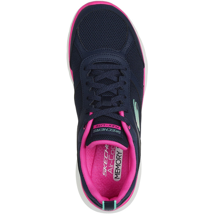 Womens Wide Fit Skechers 150202 Flex Appeal 5.0 Fresh Touch Trainers