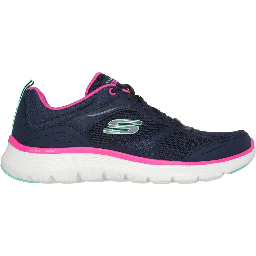 Womens Wide Fit Skechers 150202 Flex Appeal 5.0 Fresh Touch Trainers
