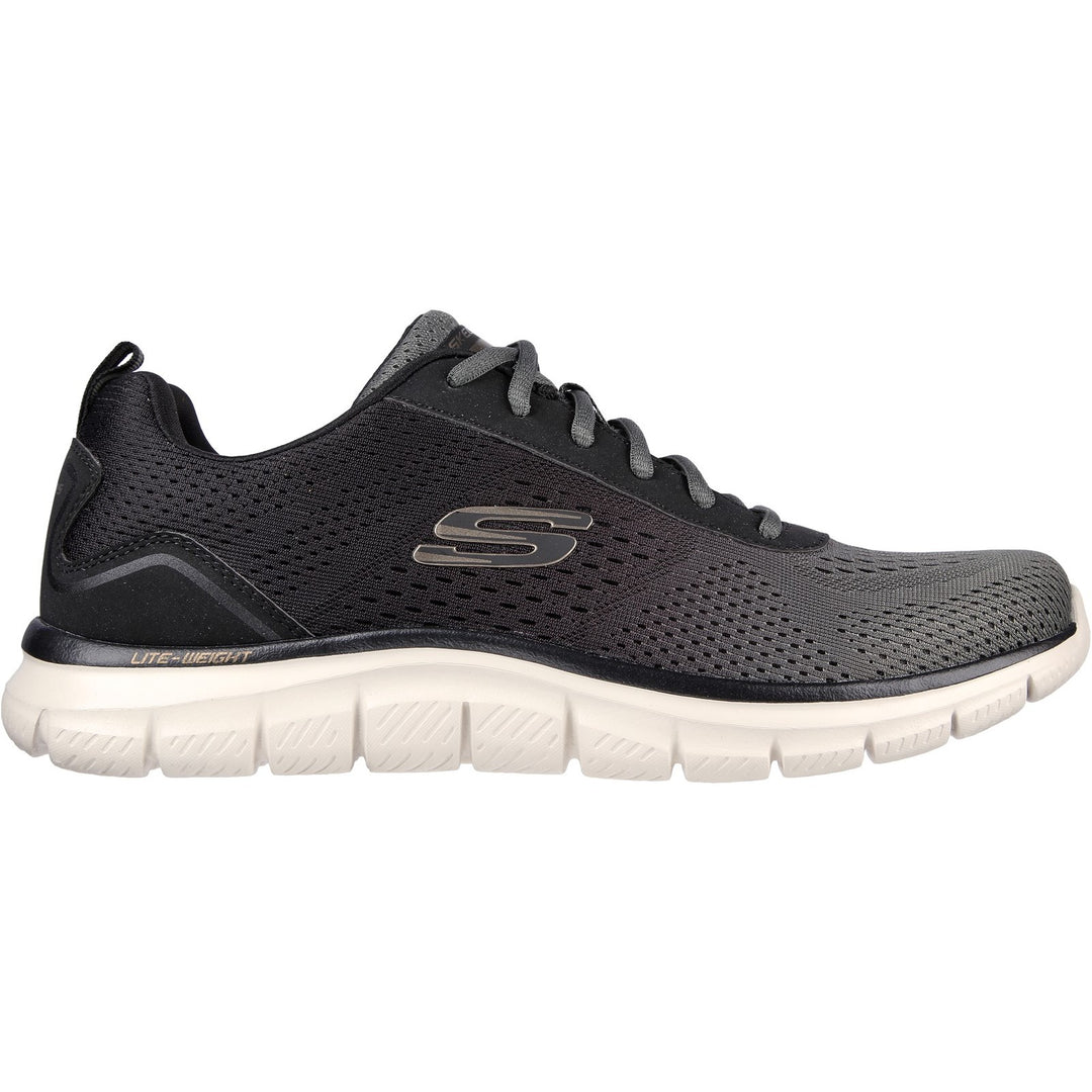 Men's Wide Fit Skechers 232399 Track-Ripkent Walking Trainers - Olive/Black
