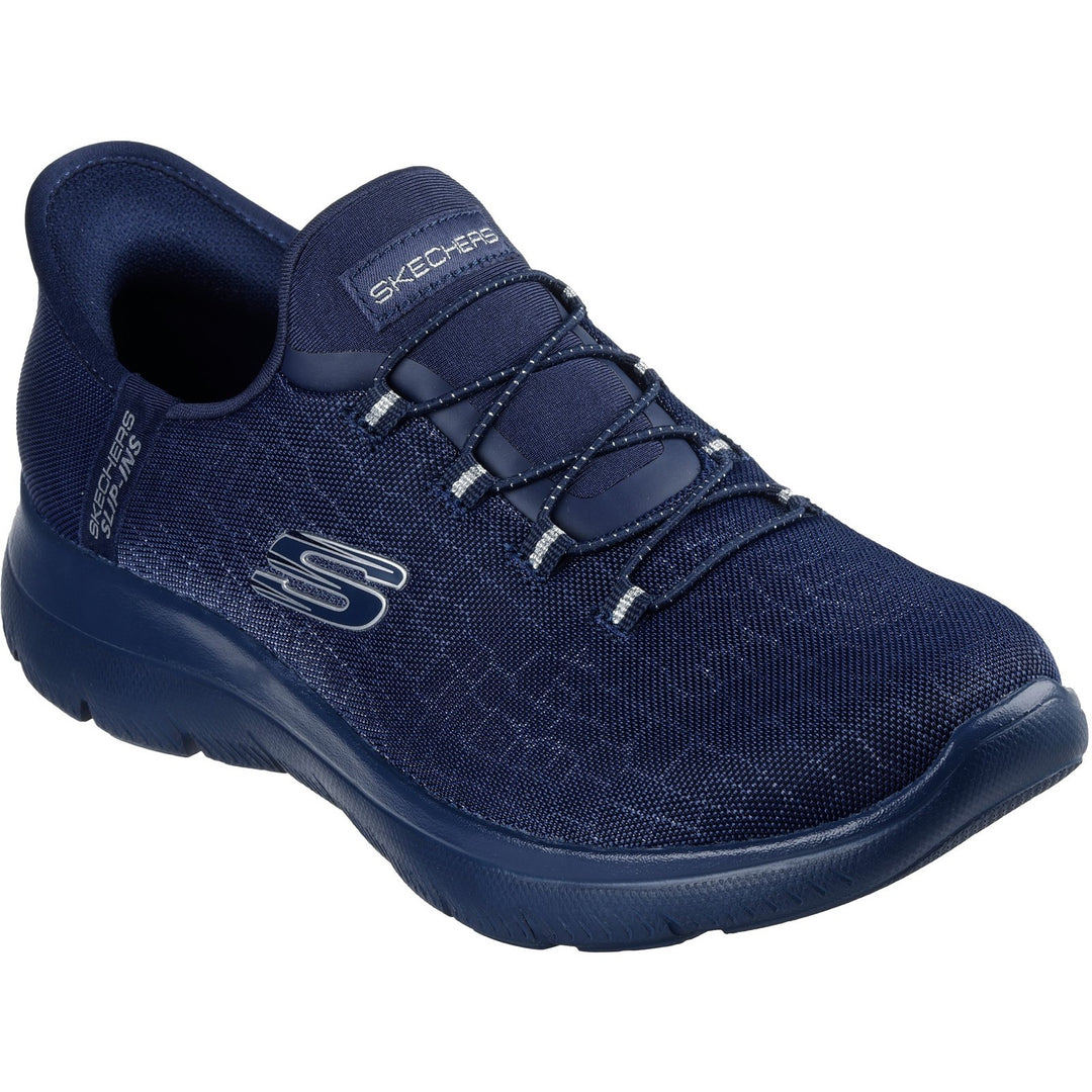 Women's Wide Fit Skechers 150128 Slip-ins Summits Classy Night Trainers in Dark Navy - Image 3