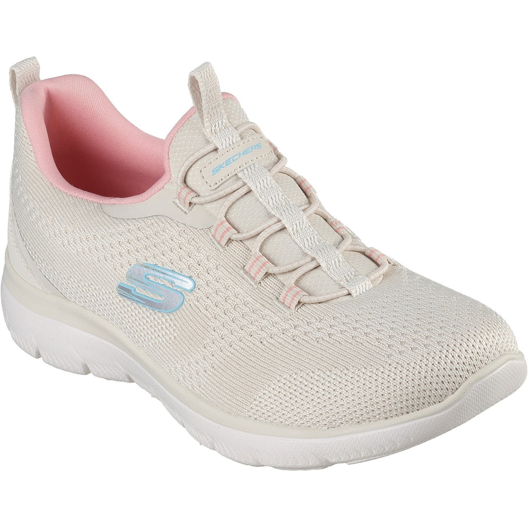 Women's Wide Fit Skechers 150120 Summits New Nature Trainers in Black/Multi - Image 13