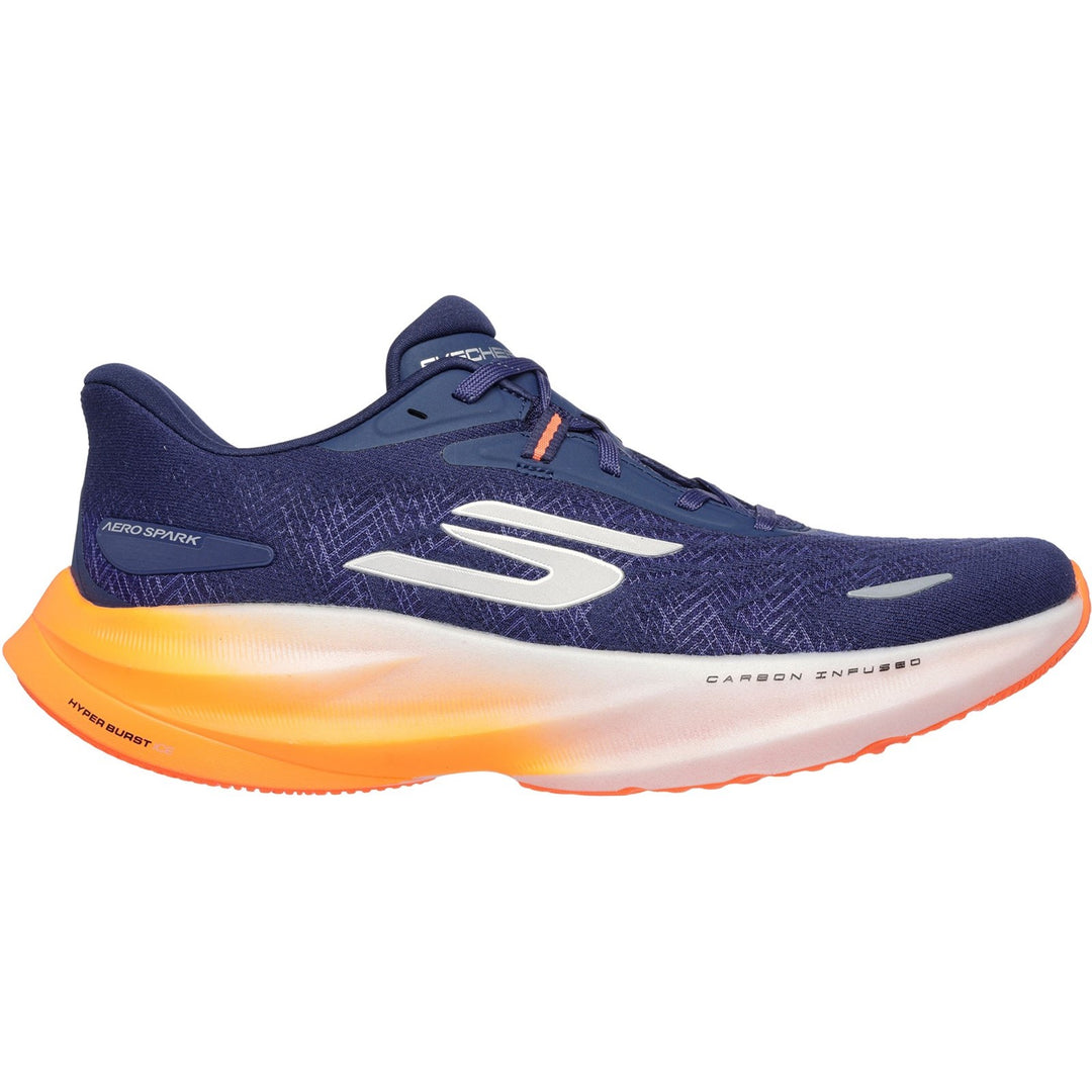 Women's Wide Fit Skechers 172200 Aero Spark Trainers in Coral - Image 8