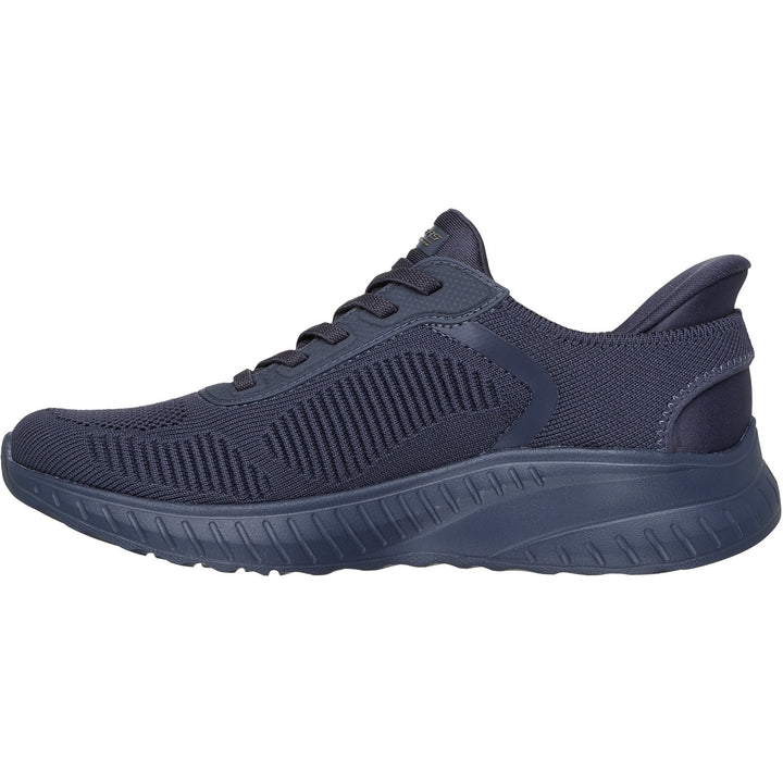 Women's Wide Fit Skechers Slip-ins 117497 Waves Bobs Sport Squad Trainers in Black - Image 1