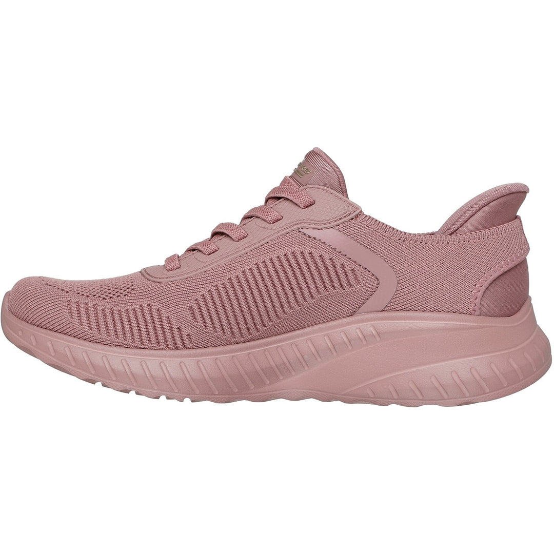 Women's Wide Fit Skechers Slip-ins 117497 Waves Bobs Sport Squad Trainers in Black - Image 16