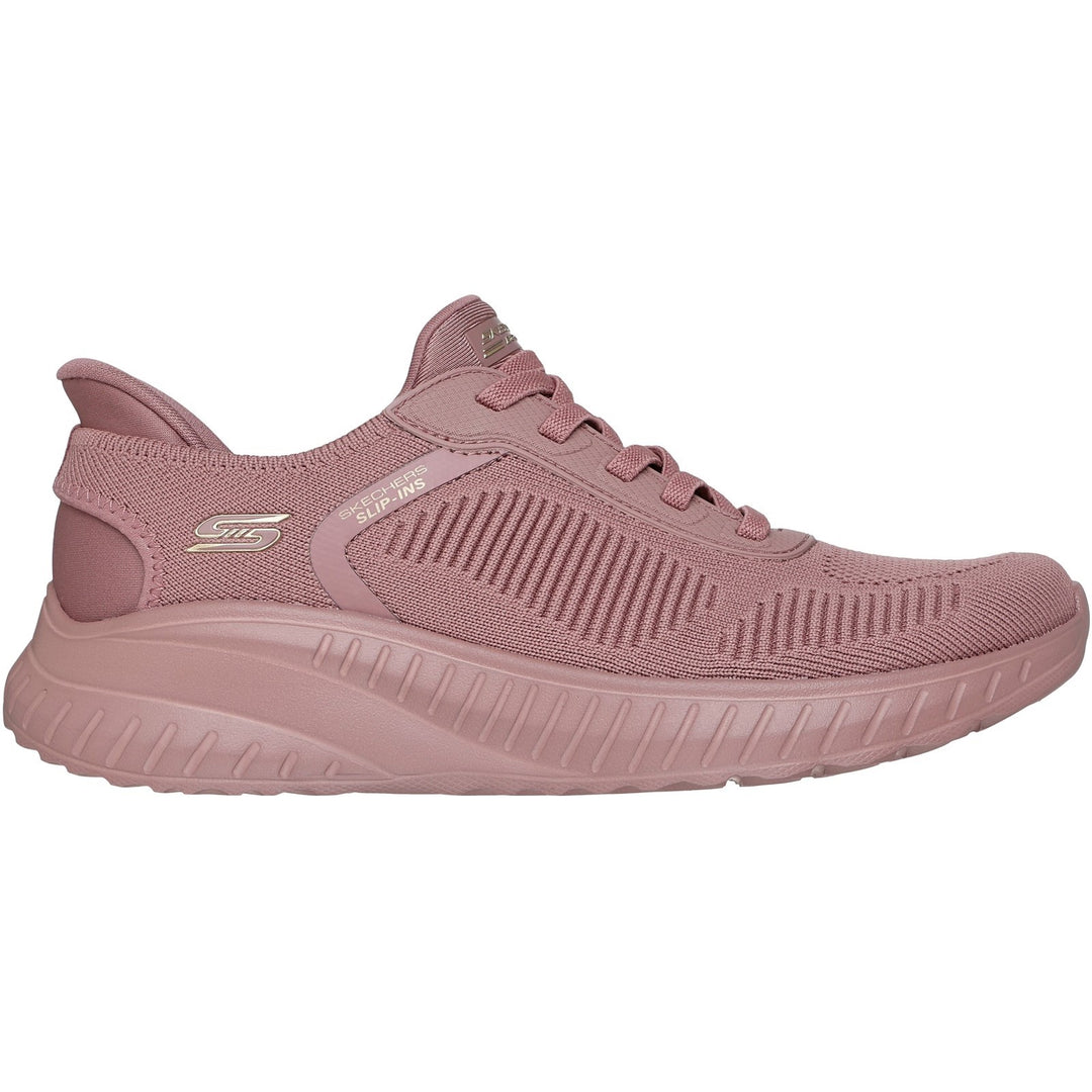 Women's Wide Fit Skechers Slip-ins 117497 Waves Bobs Sport Squad Trainers in Black - Image 14
