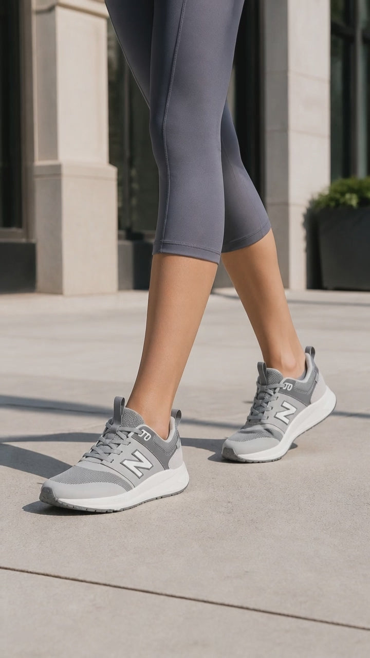 Women's Wide Fit New Balance U9009HG Walking/Running Trainers in Raincloud - Image 3