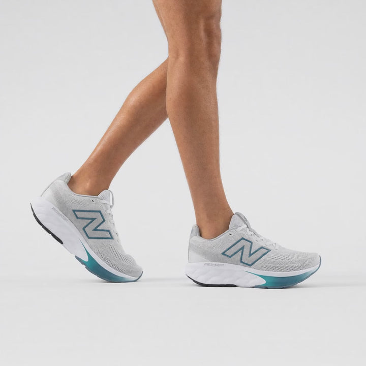 Men's Wide Fit New Balance M5206IE Walking/Running Trainers - Fresh Foam in Light Grey/Teal - Image 1