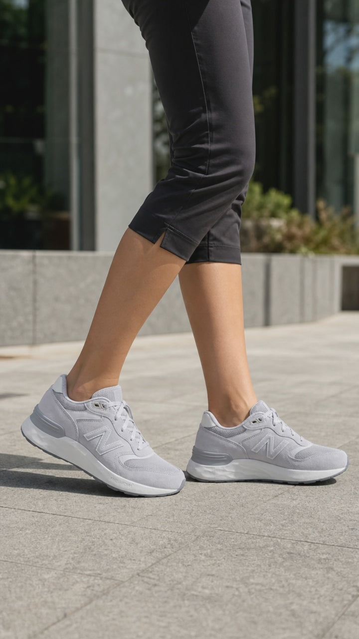 Zapatillas de running/senderismo New Balance WW880BA7 de ajuste ancho para mujer in Perla/Gris - Image 1