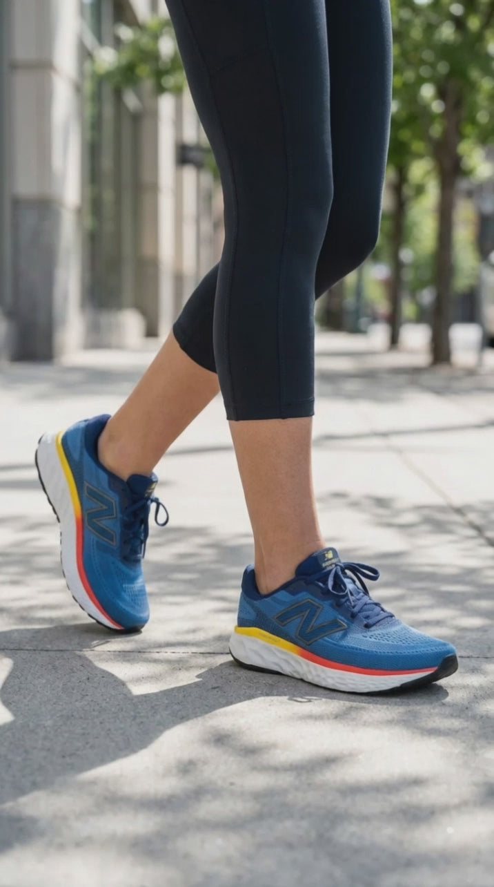 Women's Wide Fit New Balance MEVOZLH4 Walking/Running Trainers - Fresh Foam in Sea Stone - Image 3