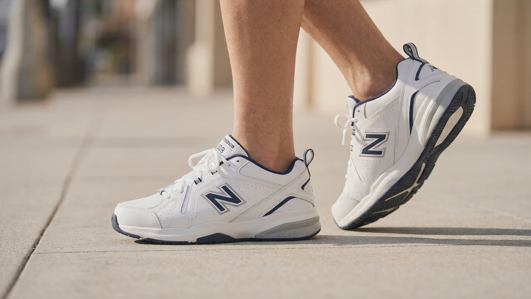 Zapatillas New Balance MX608WN5 de corte ancho para hombre (Nuevas 624) - ABZORB in Naval Blanca - Image 3