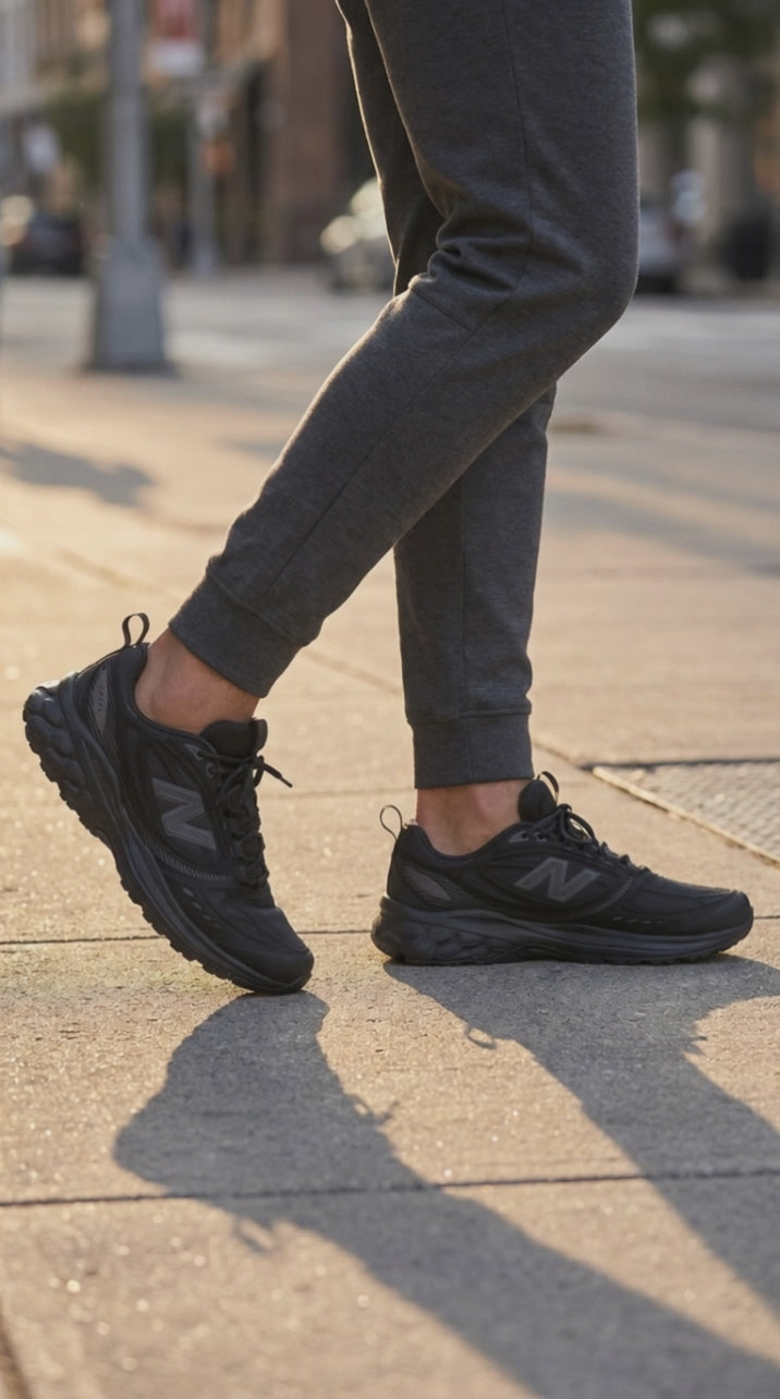 Zapatillas de hombre New Balance M410 Fresh Foam de horma ancha in Negro - Image 1