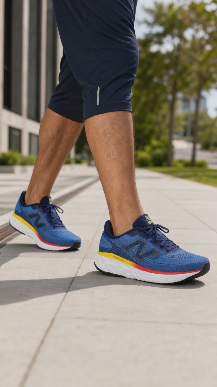 Men's Wide Fit New Balance MEVOZLH4 Walking/Running Trainers - Fresh Foam in Sea Stone - Image 1