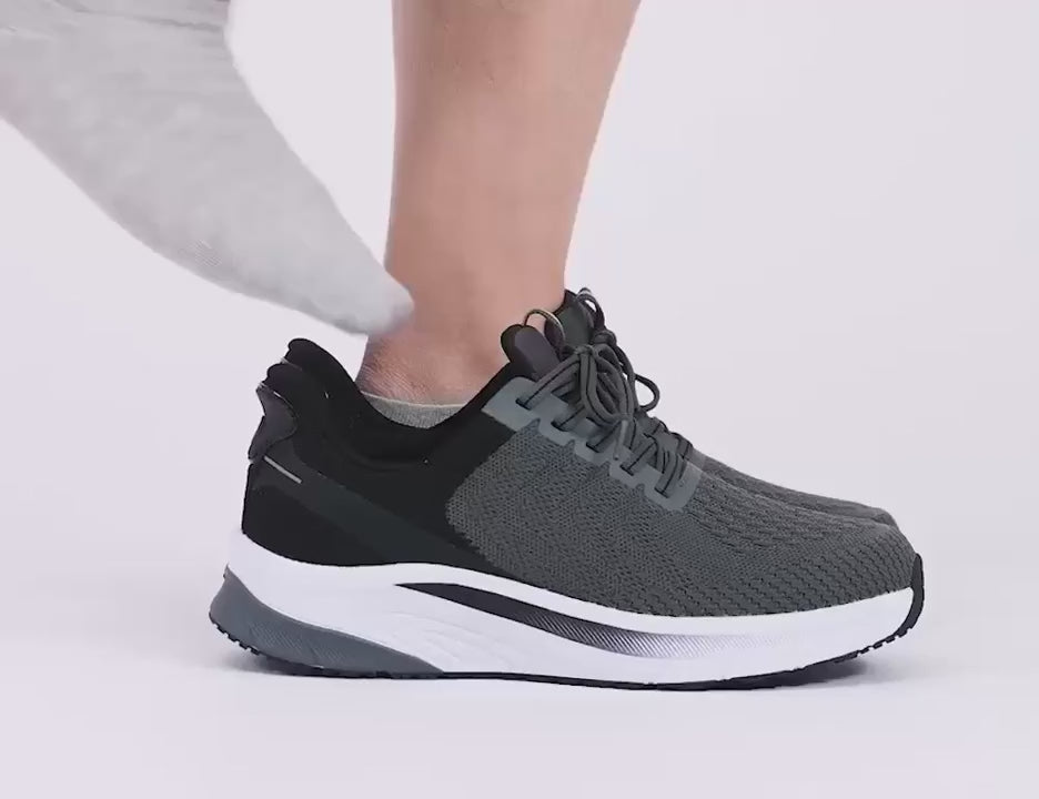 Men's Wide Fit Orthofeet 20017 Tilos Hands-free Trainers