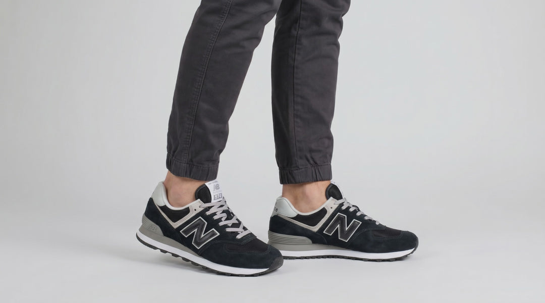 Zapatillas de running New Balance ML574EVB de corte ancho para hombre - Exclusivas - Negro/Blanco ENCAP in Blanco negro - Image 4