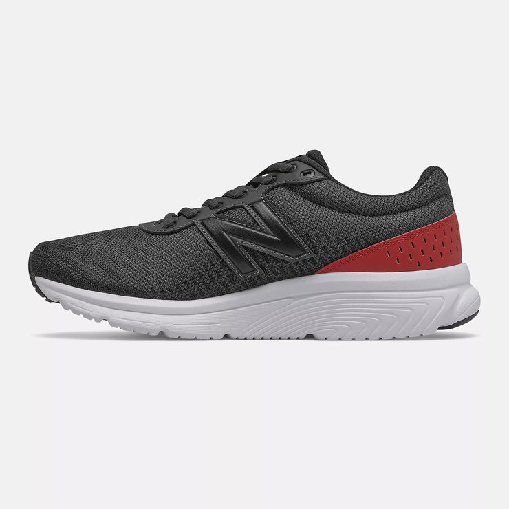 Mujer Wide Fit New Balance M411CK2 Entrenadores - Negro/Rojo