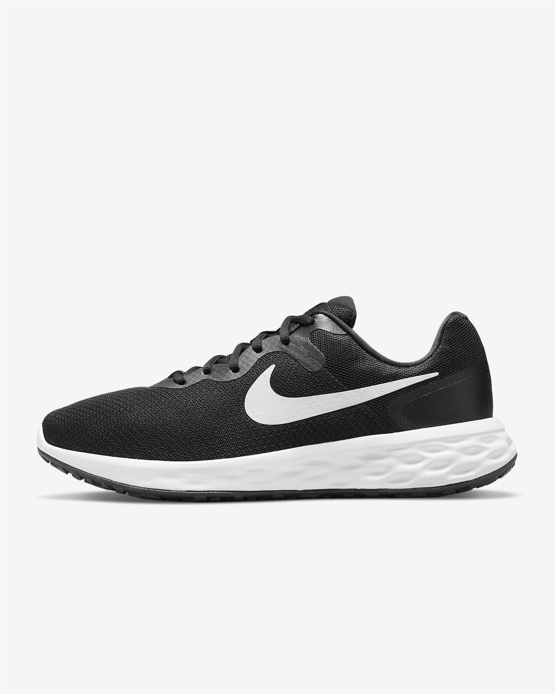 Hombre Wide Fit Nike DD8475-003 Revolution 6 Zapatillas de running in Blanco negro - Image 4