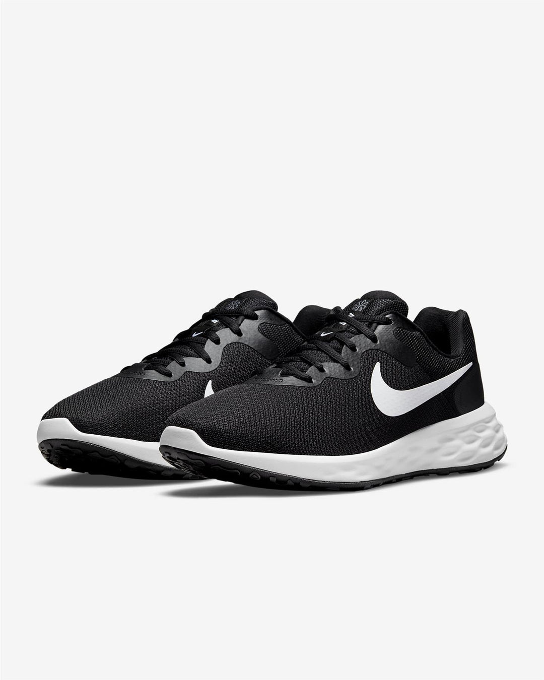 Hombre Wide Fit Nike DD8475-003 Revolution 6 Zapatillas de running in Blanco negro - Image 7