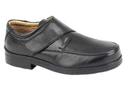 Zapatos de hombre de corte ancho Roamers M404A con velcro